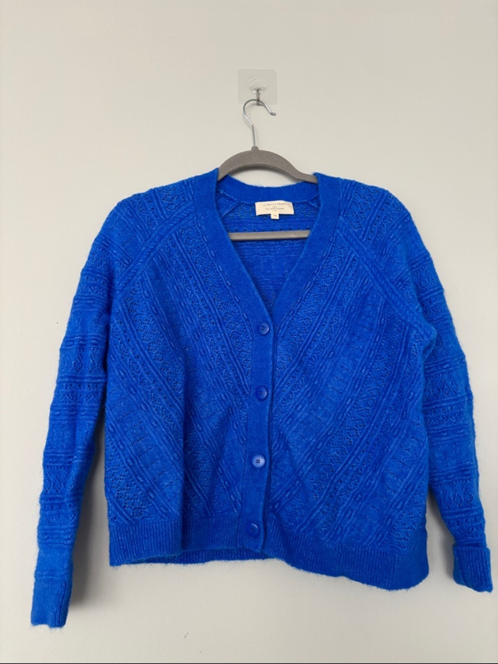 Sezane Eya Cardigan Electric Blue - Size XS